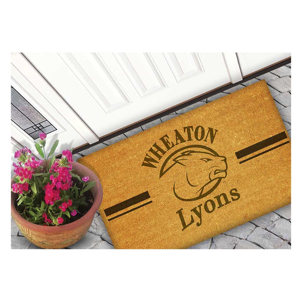 Team Coir Doormat Team Logo Wheaton College (MA) Lyons