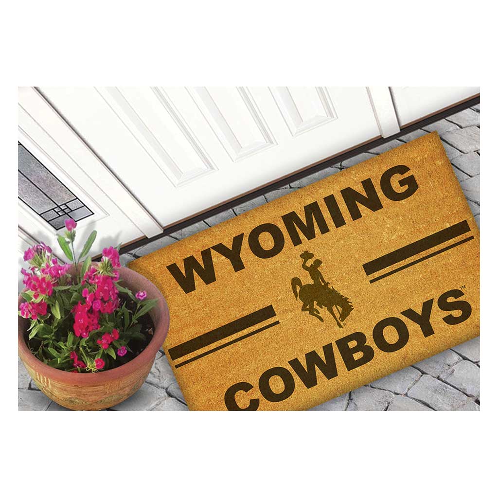 Team Coir Doormat Team Logo Wyoming Cowboys