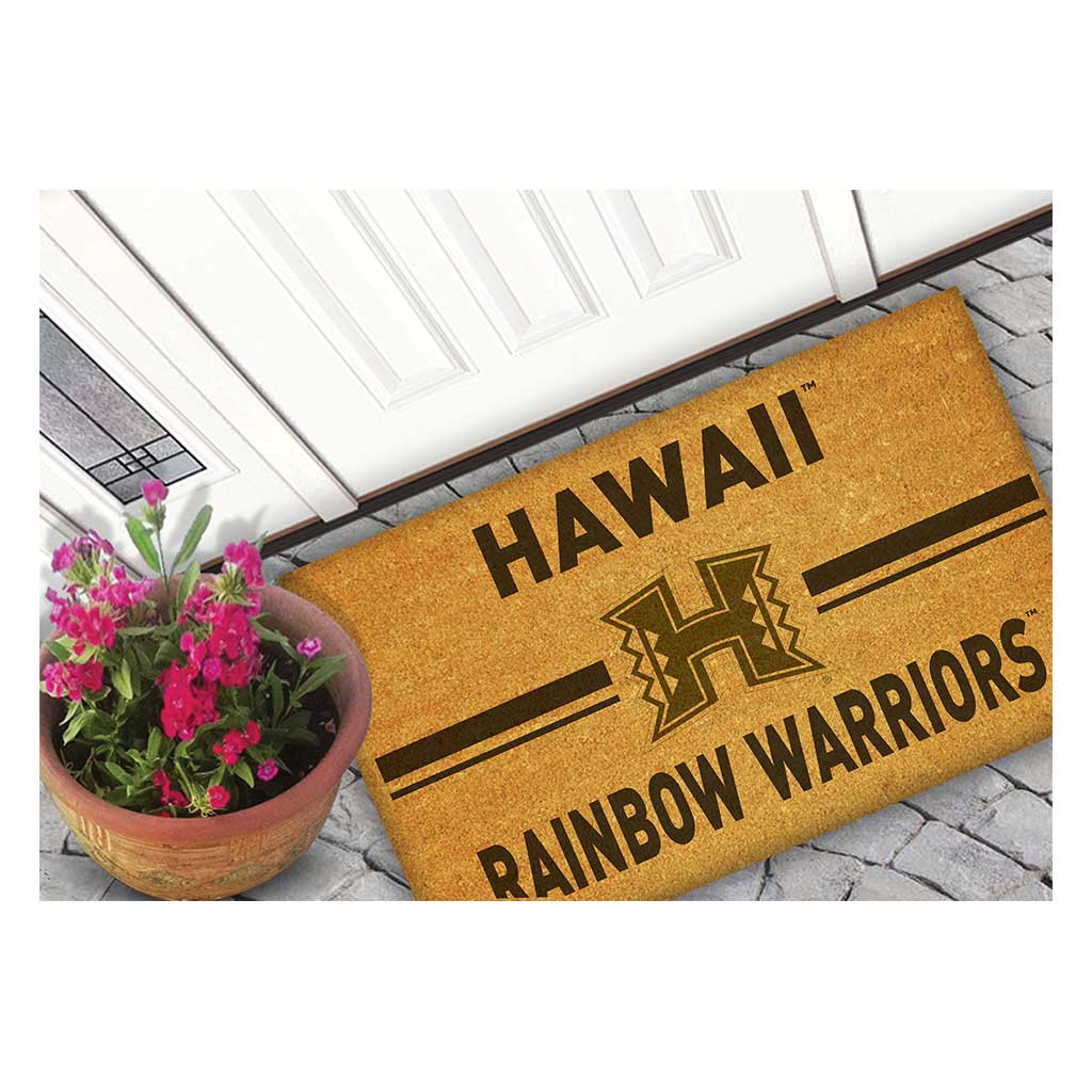 Team Coir Doormat Team Logo Hawaii Warriors