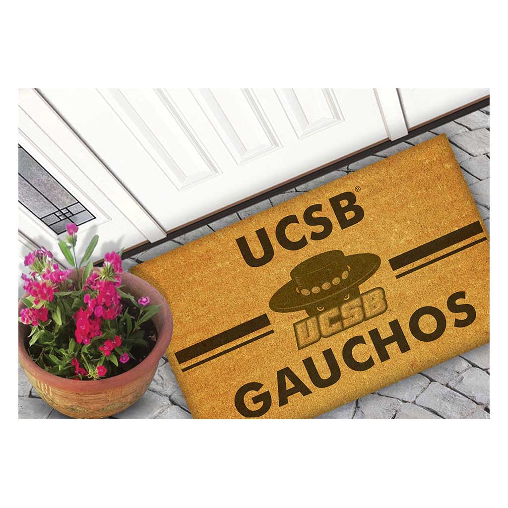 Team Coir Doormat Team Logo University of California Santa Barbra Gauchos