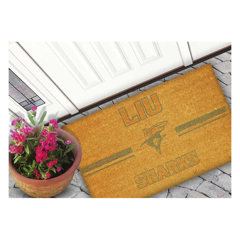 Team Coir Doormat Team Logo Long Island University Sharks