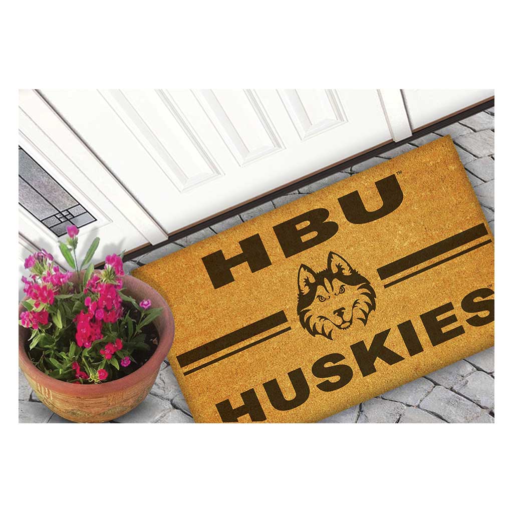 Team Coir Doormat Team Logo Houston Christian Huskies