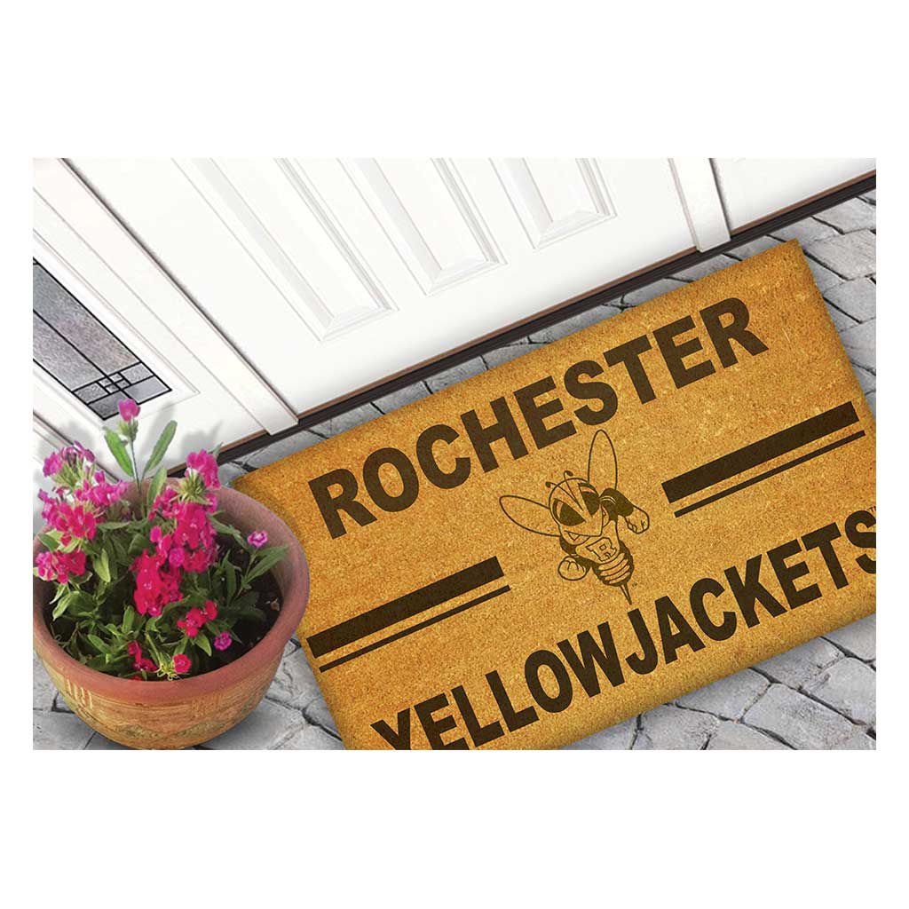 Team Coir Doormat Team Logo University of Rochester Yellowjacket