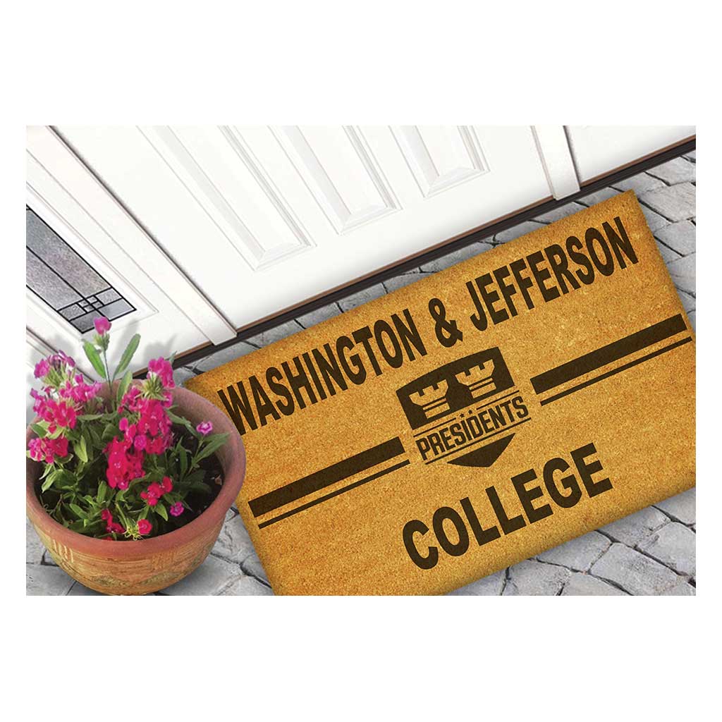 Team Coir Doormat Team Logo Washington and Jefferson Presidents