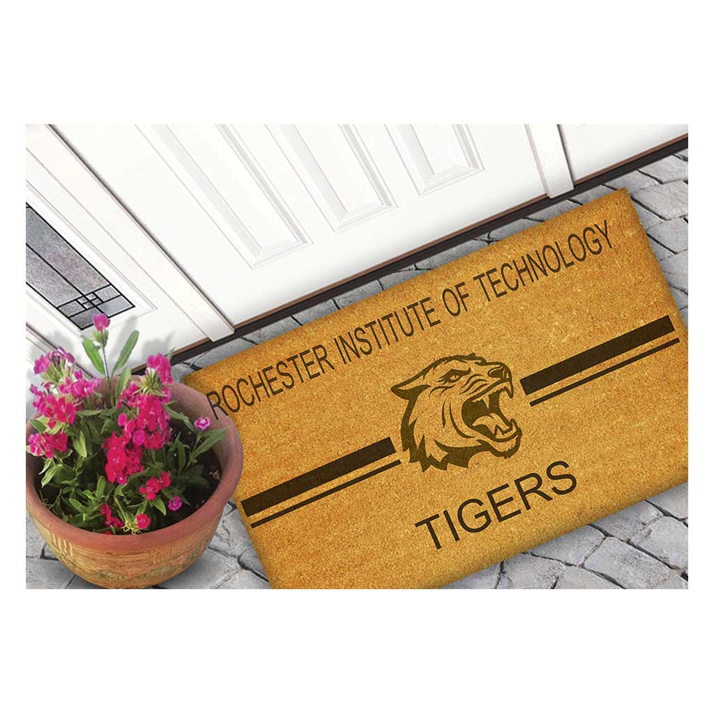 Team Coir Doormat Team Logo Rochester Institute of Technology Tigers