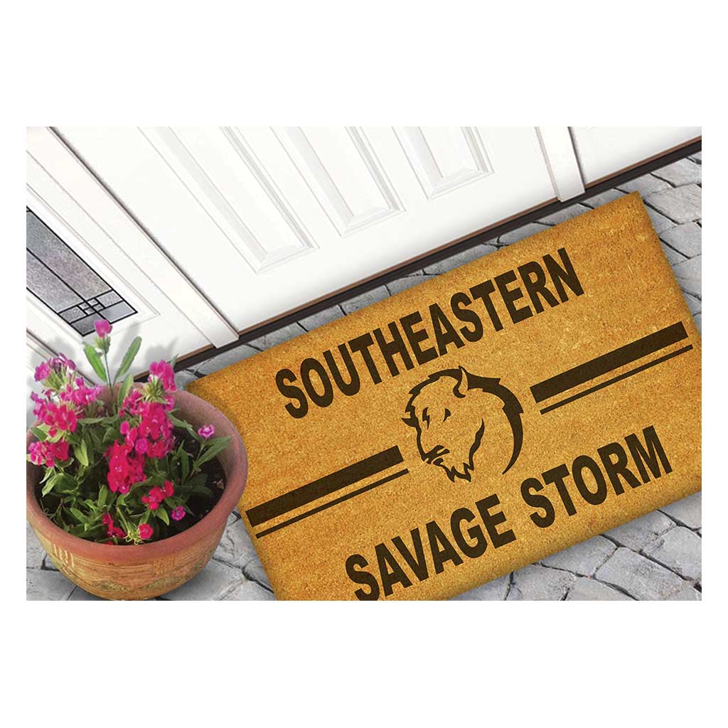 Team Coir Doormat Team Logo Southeastern Oklahoma State University Savage Storm