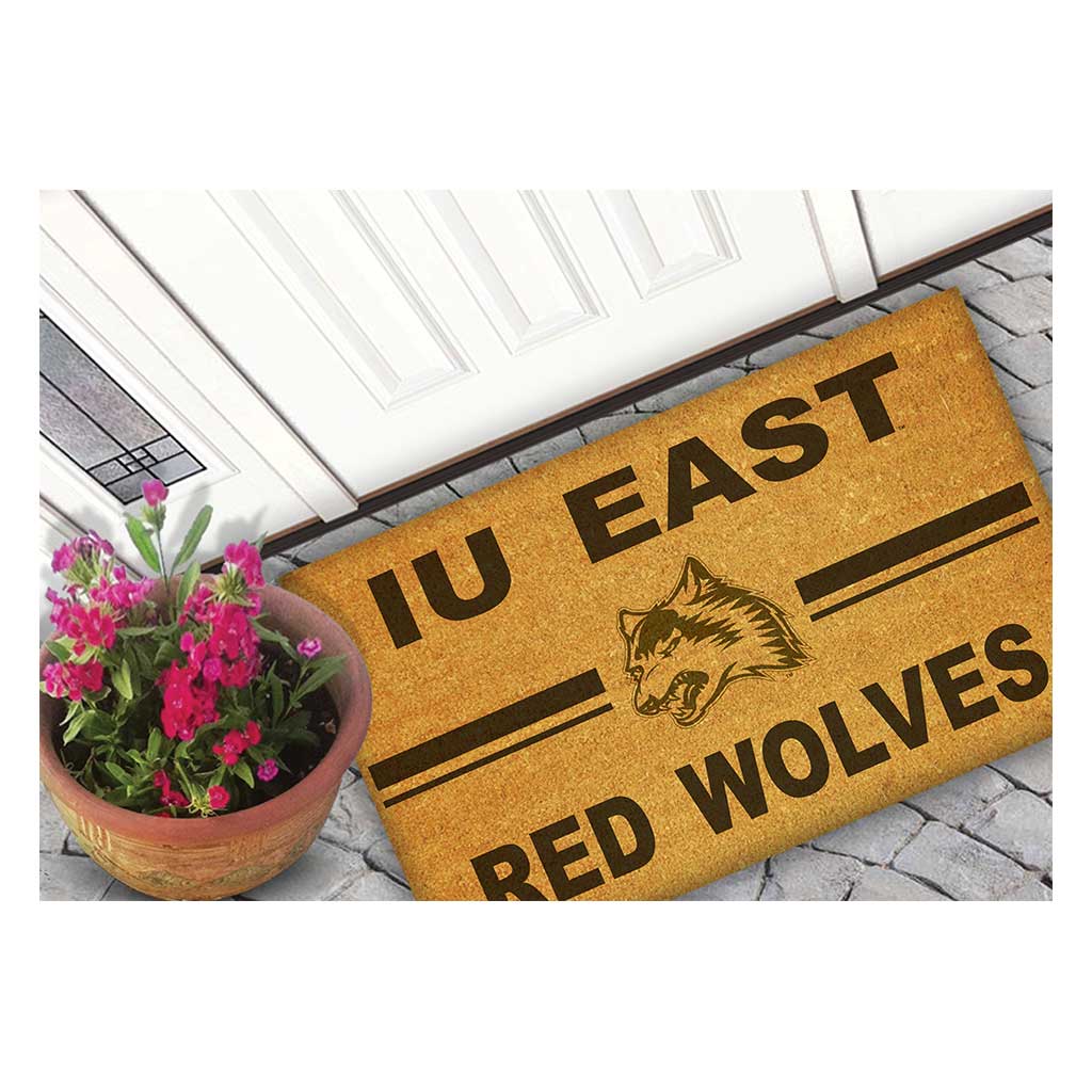 Team Coir Doormat Team Logo Indiana University East Red Wolves