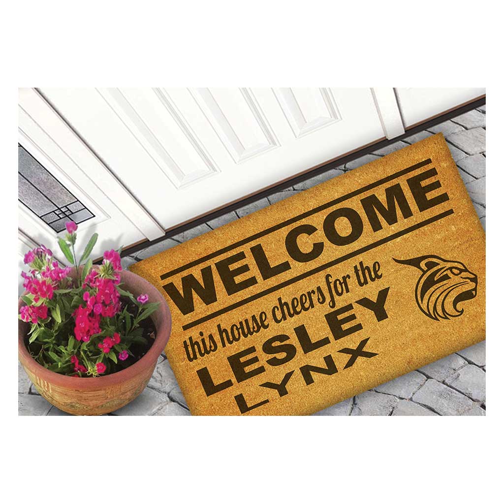 Team Coir Doormat Welcome Lesley University Lynx