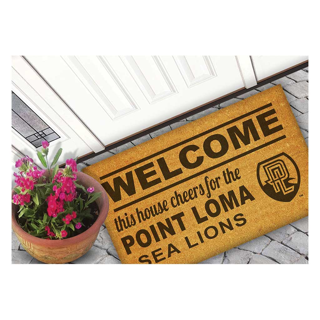 Team Coir Doormat Welcome Point Loma Zarene University Sea Lions