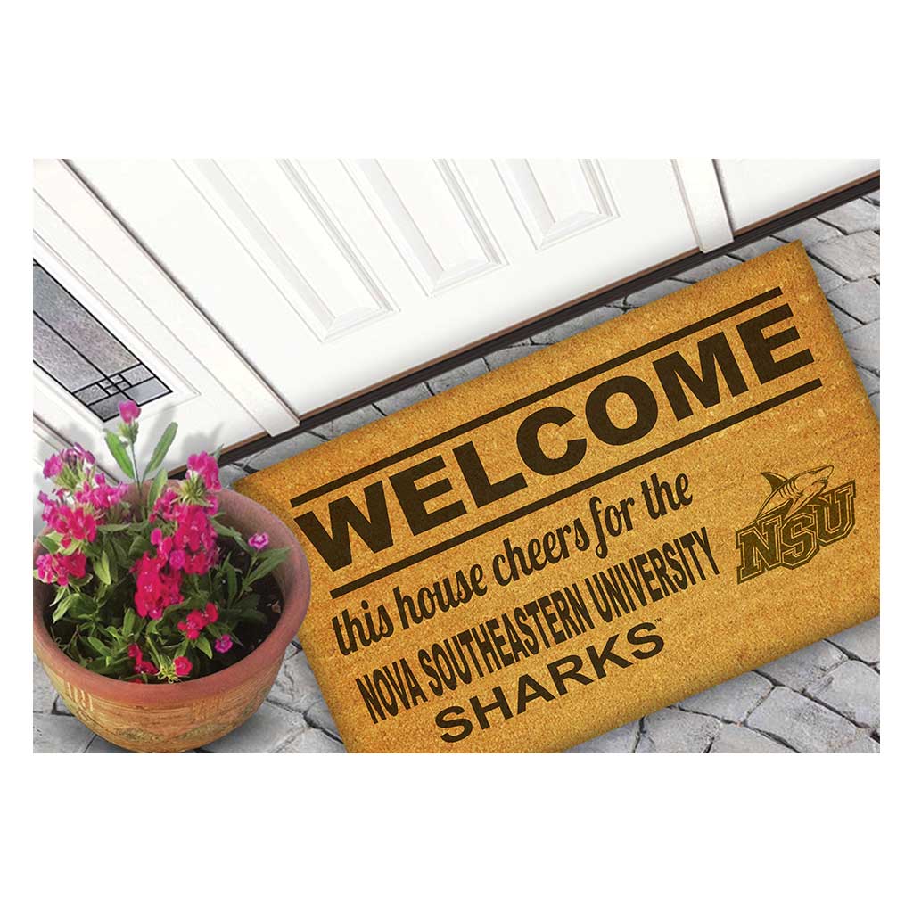 Team Coir Doormat Welcome Nova Southeastern University Sharks