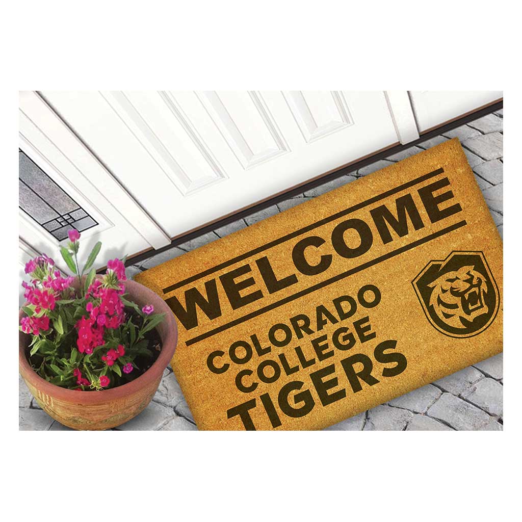 Team Coir Doormat Welcome Colorado College Tigers