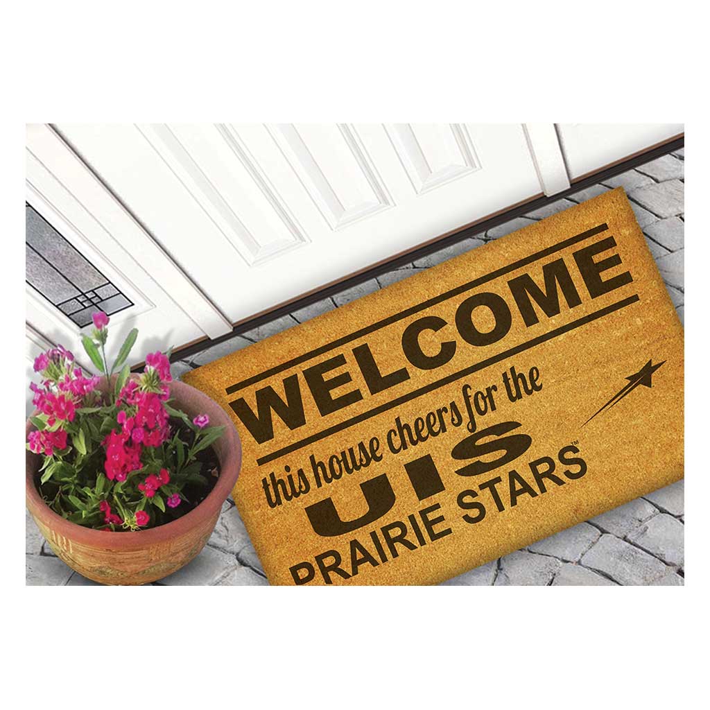 Team Coir Doormat Welcome University of Illinois Springfield Prairie Stars