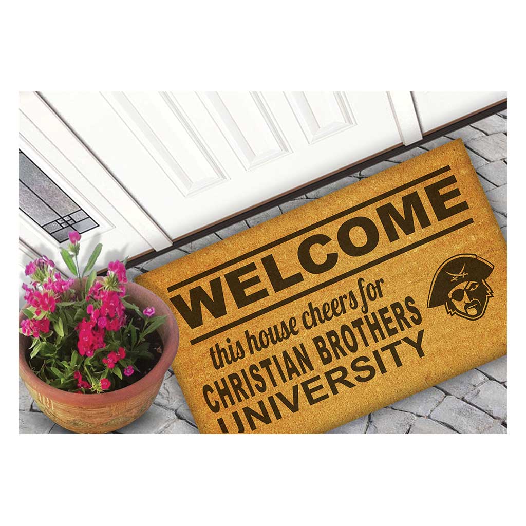 Team Coir Doormat Welcome Christian Brothers University Buccaneers