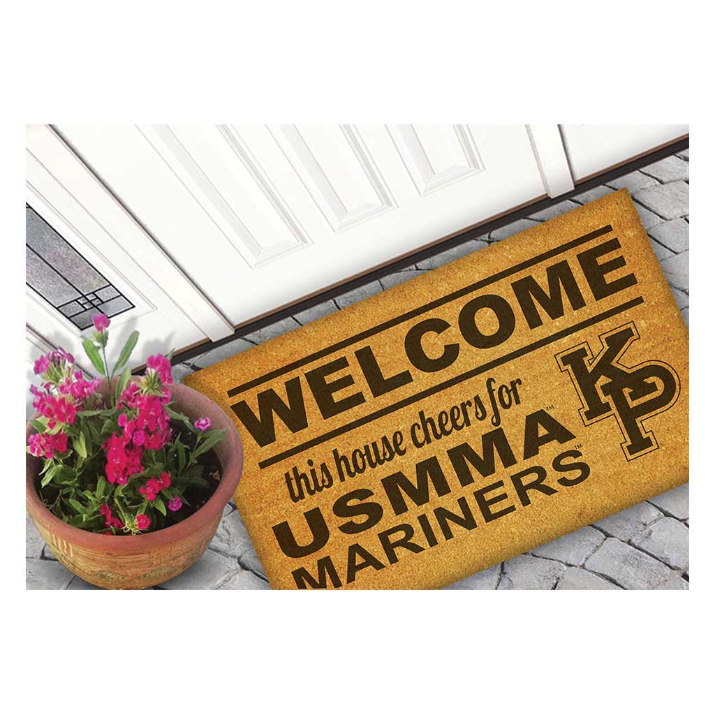 Team Coir Doormat Welcome United State Merchant Marine Academy Mariners