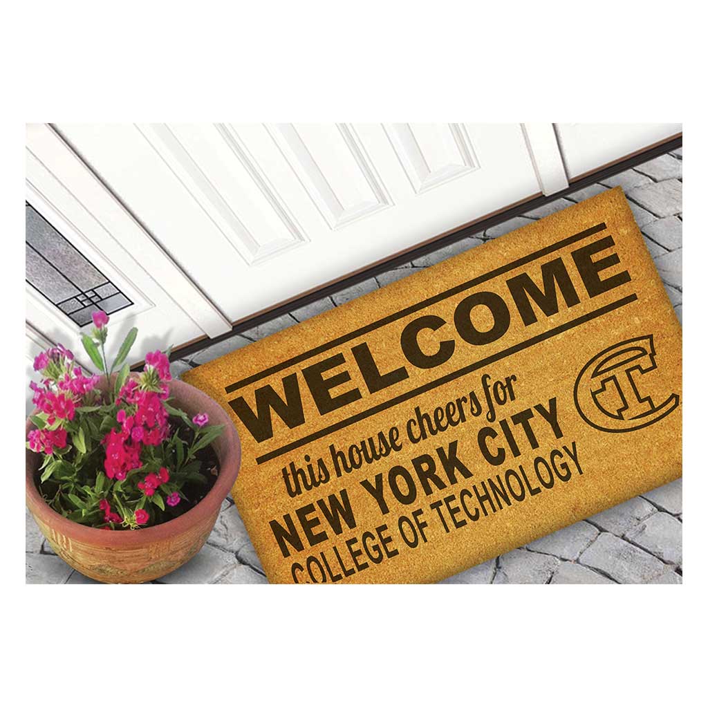 Team Coir Doormat Welcome New York City College of Technology Yellow Jackets