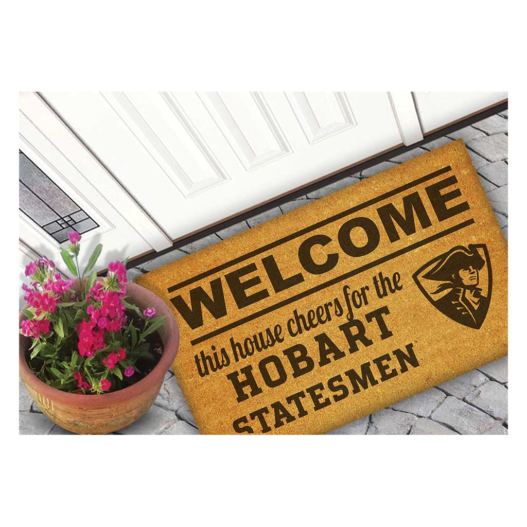Team Coir Doormat Welcome Hobart & William Smith College Statesmen