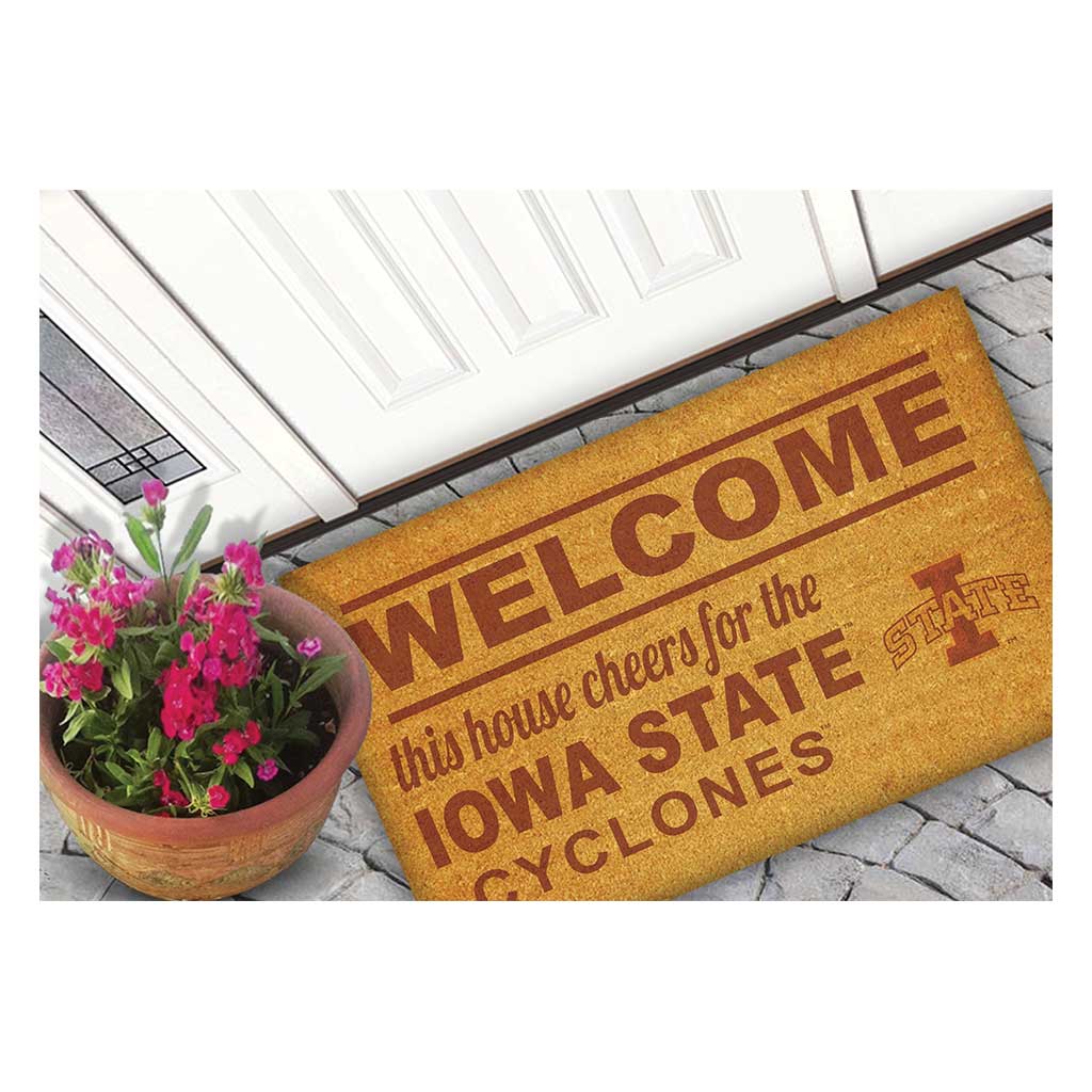 Team Coir Doormat Welcome Iowa State Cyclones