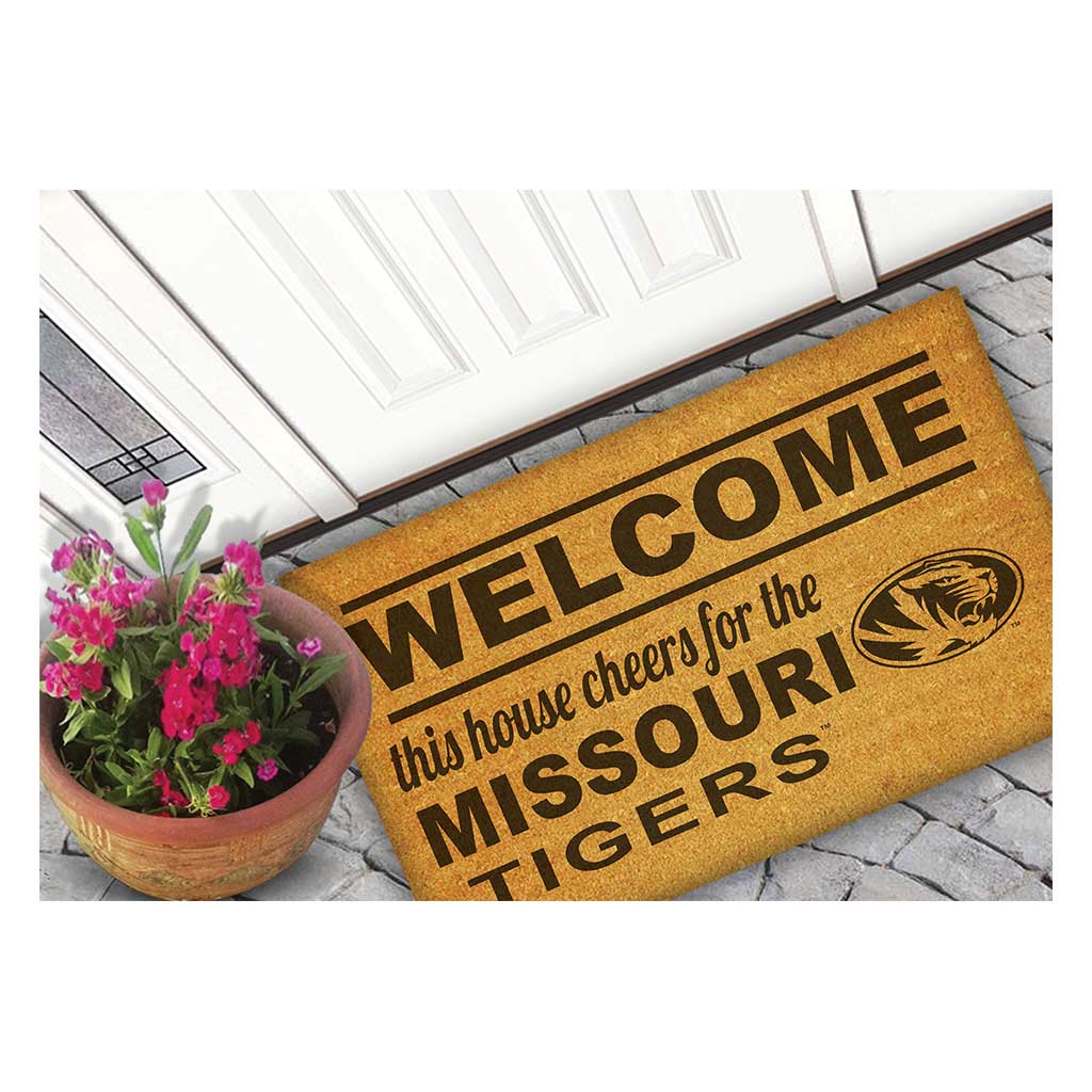 Team Coir Doormat Welcome Missouri Tigers