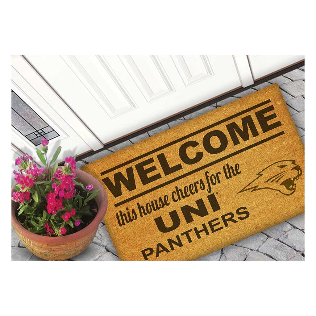 Team Coir Doormat Welcome Northern Iowa Panthers