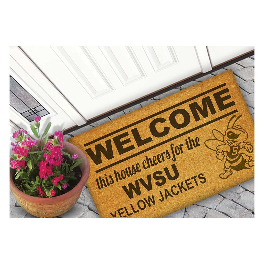 Team Coir Doormat Welcome West Virginia State Yellow Jackets