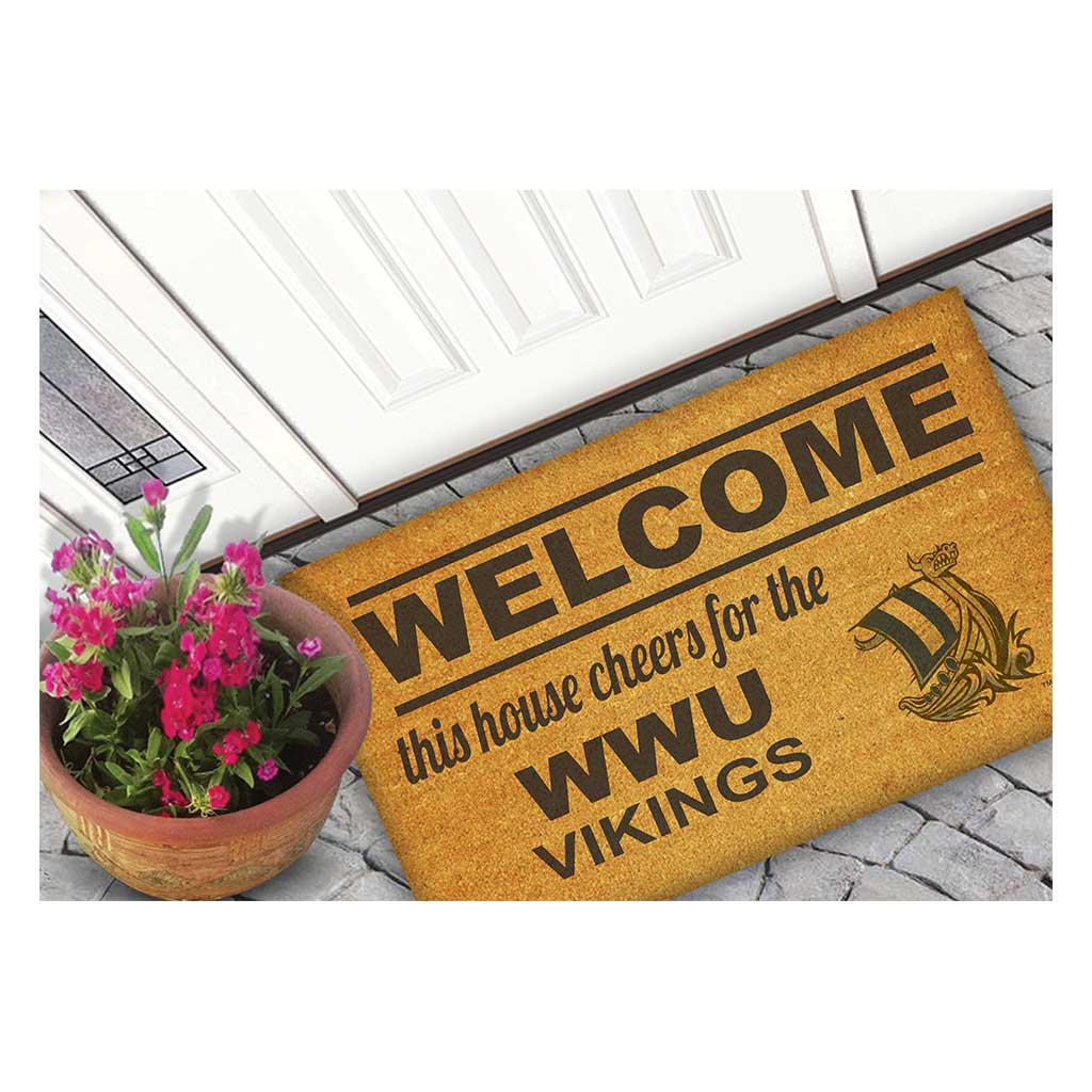 Team Coir Doormat Welcome Western Washington Vikings