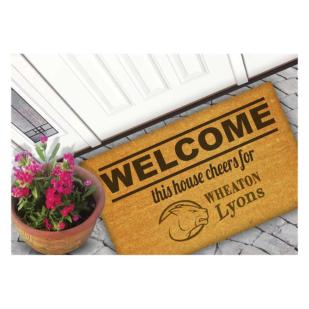 Team Coir Doormat Welcome Wheaton College (MA) Lyons