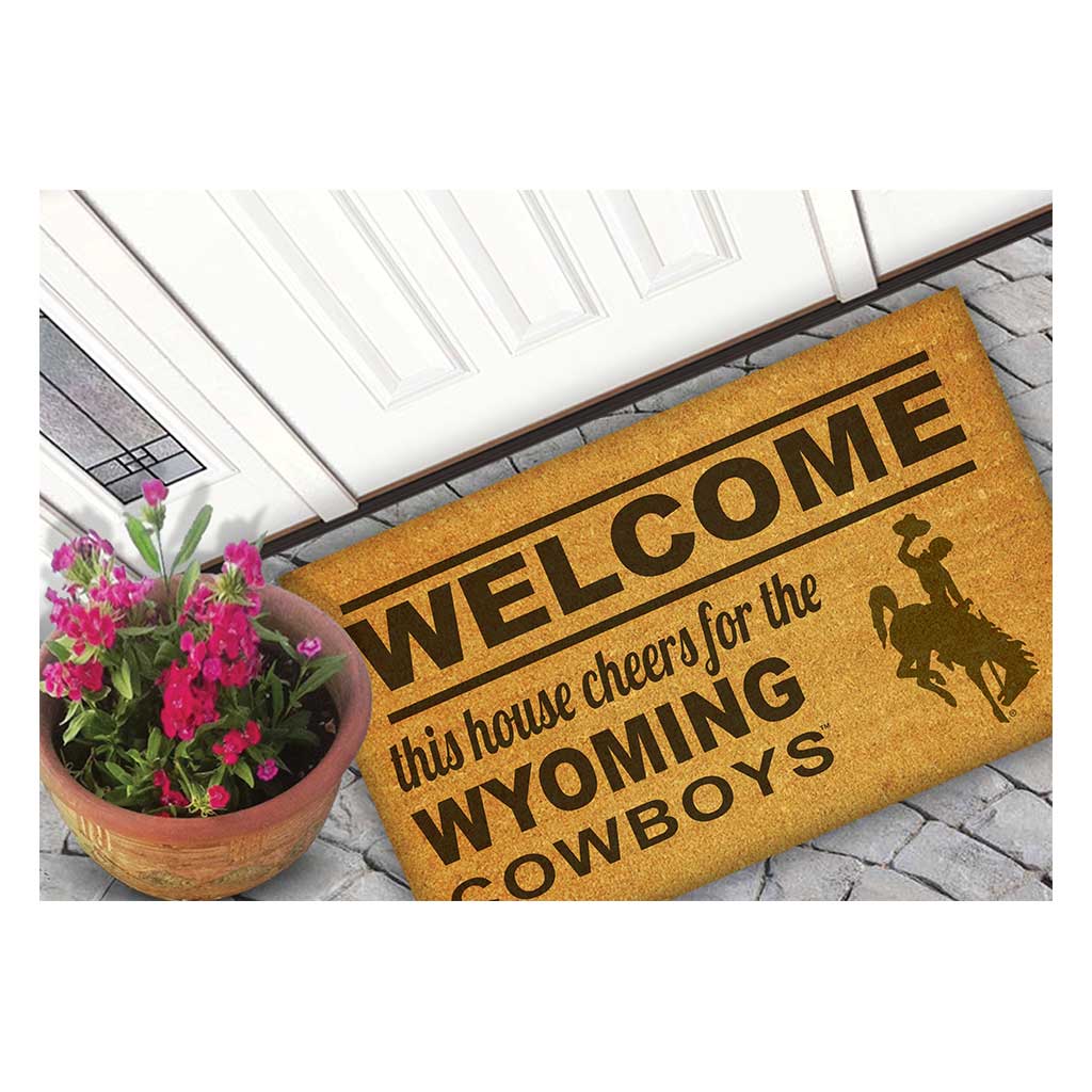 Team Coir Doormat Welcome Wyoming Cowboys