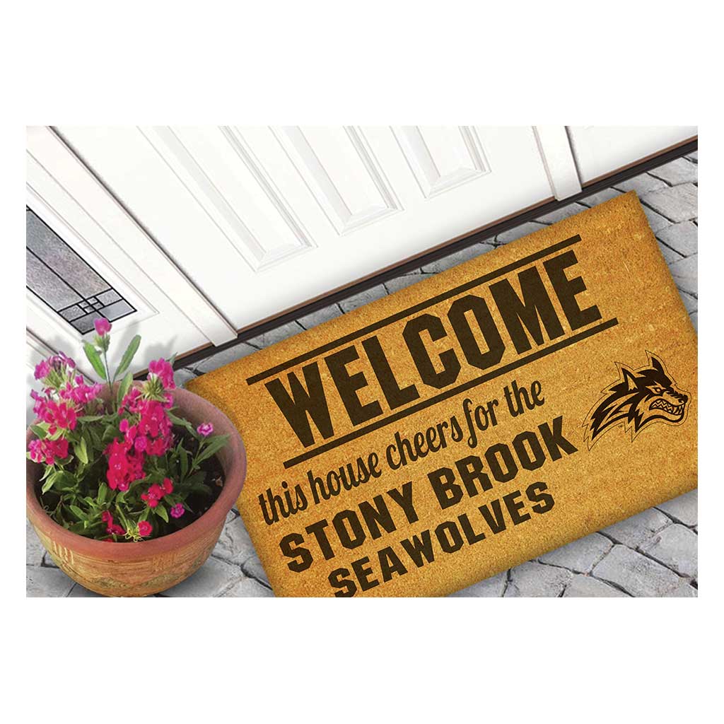 Team Coir Doormat Welcome Stony Brook Seawolves