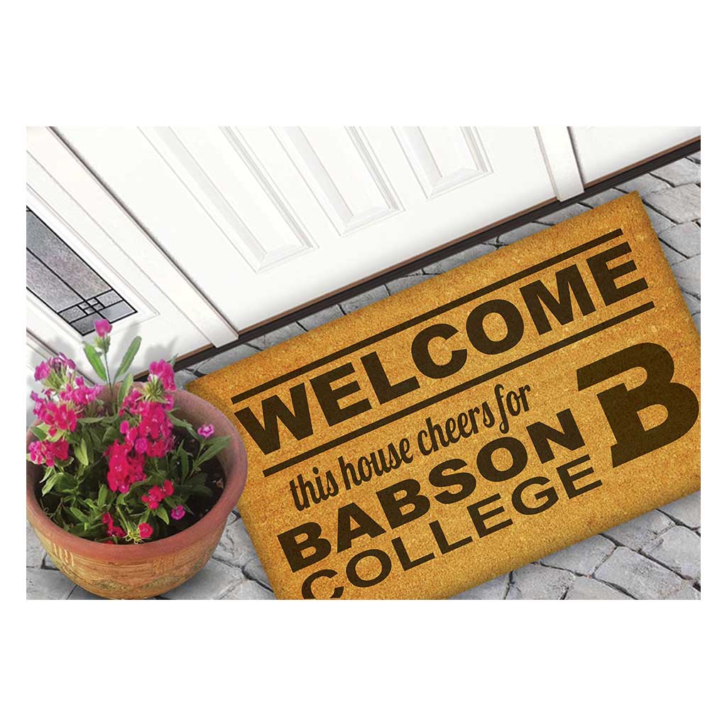 Team Coir Doormat Welcome Babson College Beavers