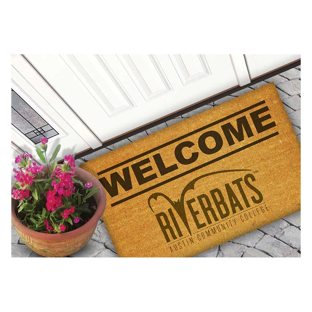 Team Coir Doormat Welcome Austin Community College Riverbats