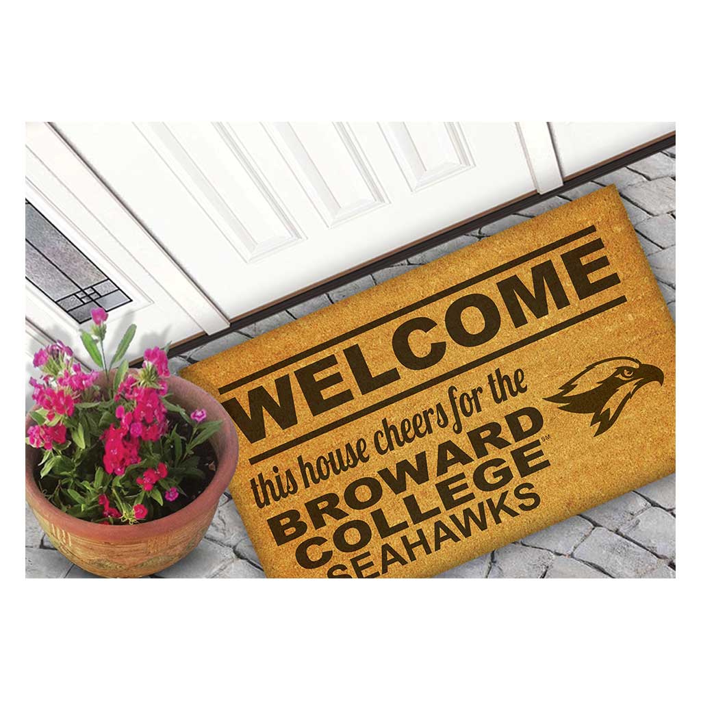 Team Coir Doormat Welcome Broward College Seahawks