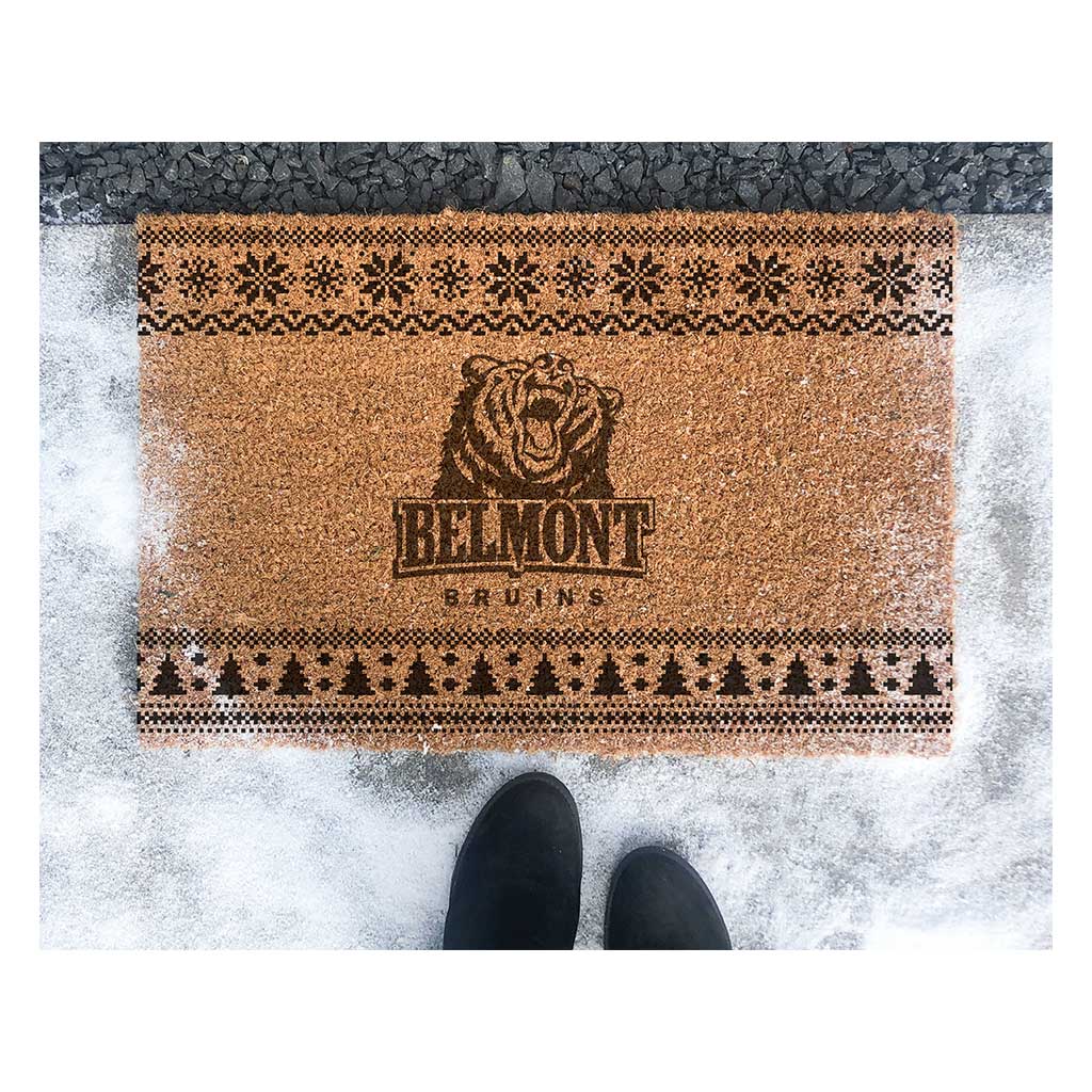 Team Coir Doormat Holiday Logo Belmont Bruins