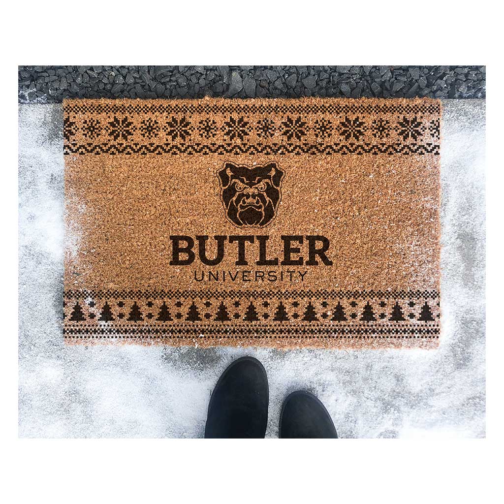 Team Coir Doormat Holiday Logo Butler Bulldogs