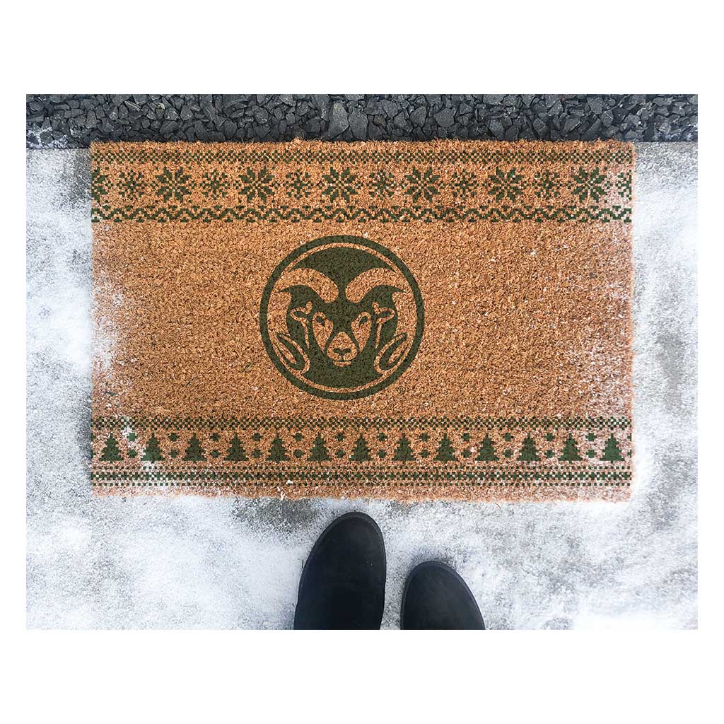 Team Coir Doormat Holiday Logo Colorado State-Ft. Collins Rams