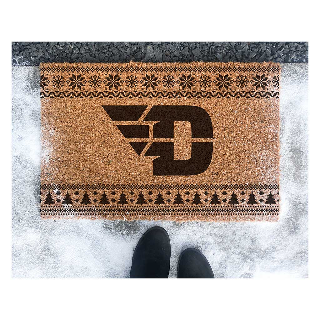 Team Coir Doormat Holiday Logo Dayton Flyers