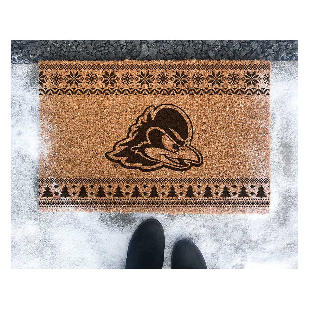 Team Coir Doormat Holiday Logo Delaware Fightin Blue Hens