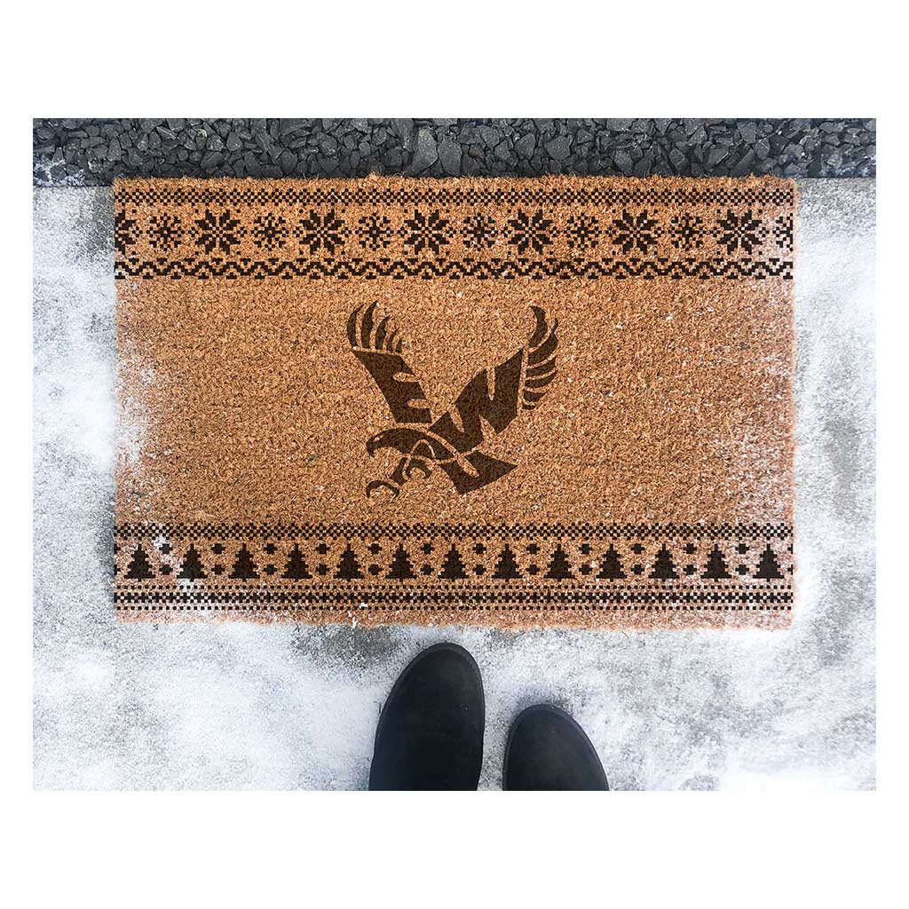 Team Coir Doormat Holiday Logo Eastern Washington Eagles