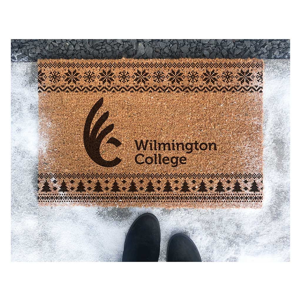 Team Coir Doormat Holiday Logo Wilmington College Quakers