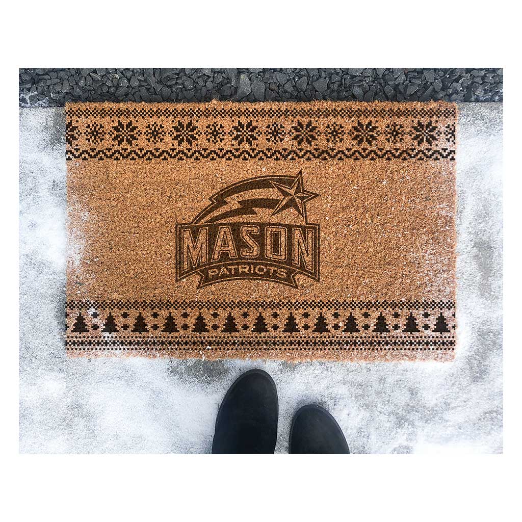 Team Coir Doormat Holiday Logo George Mason Patriots