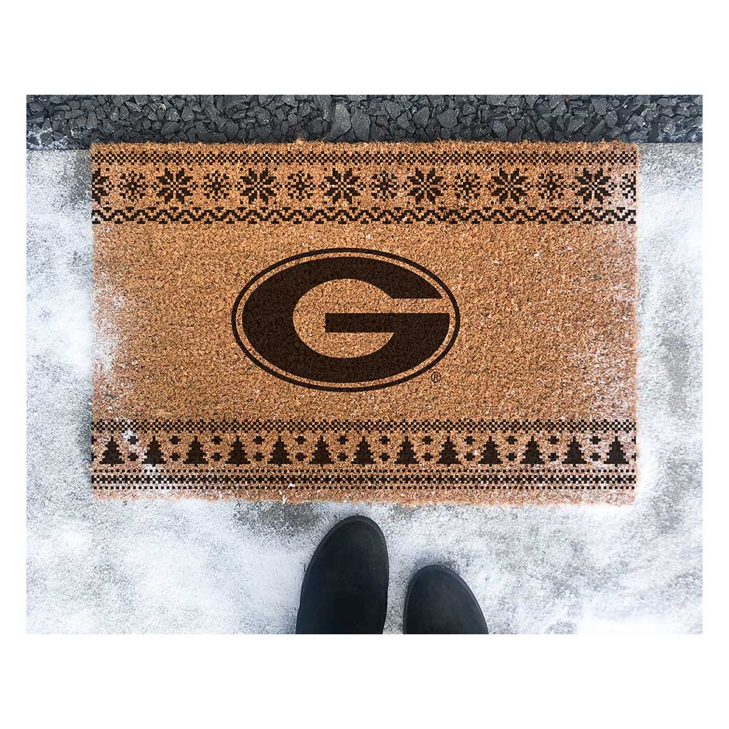 Team Coir Doormat Holiday Logo Georgia Bulldogs