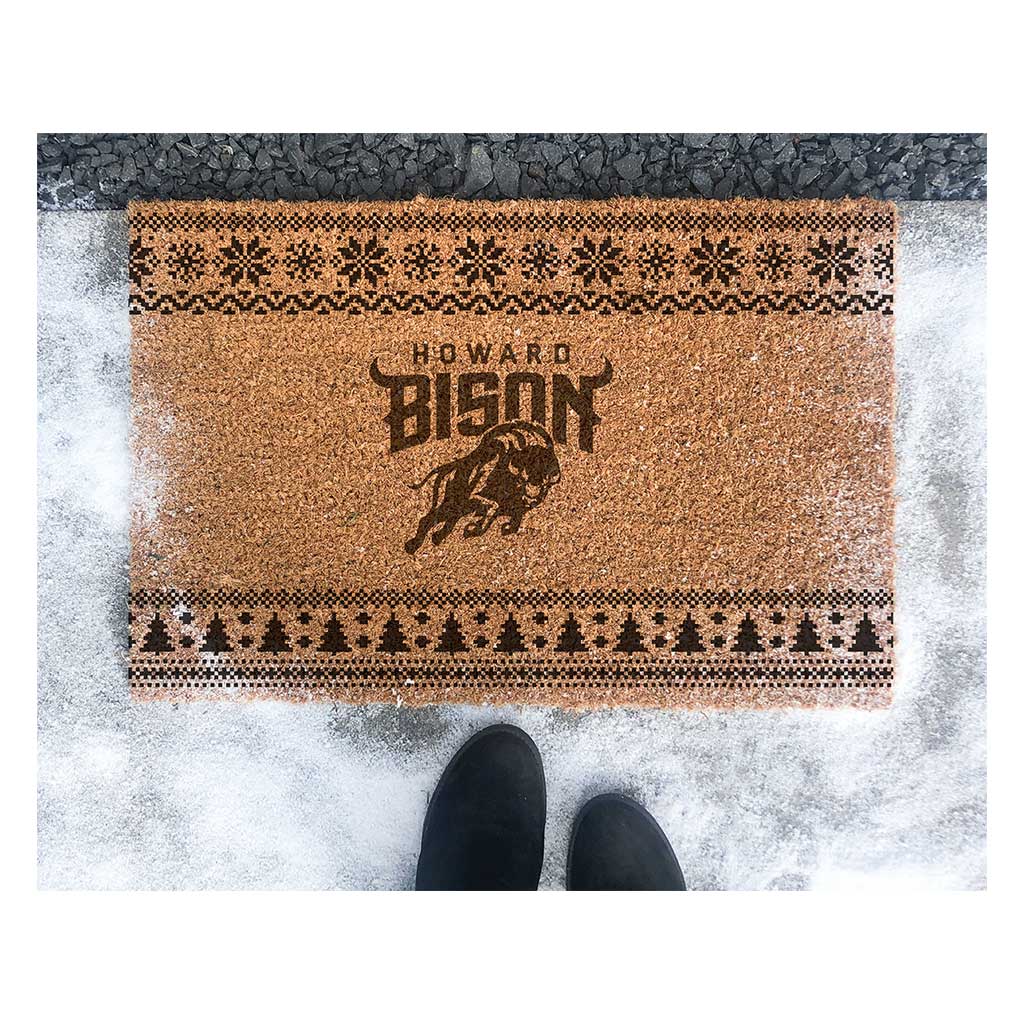 Team Coir Doormat Holiday Logo Howard Bison