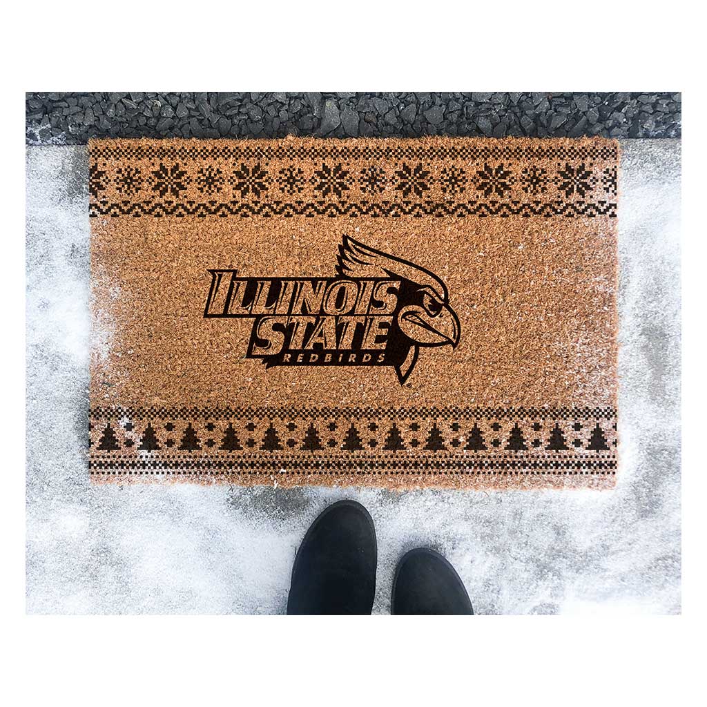 Team Coir Doormat Holiday Logo Illinois State Redbirds