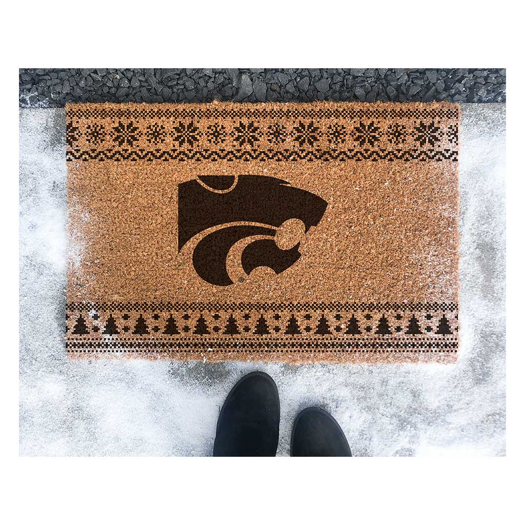 Team Coir Doormat Holiday Logo Kansas State Wildcats