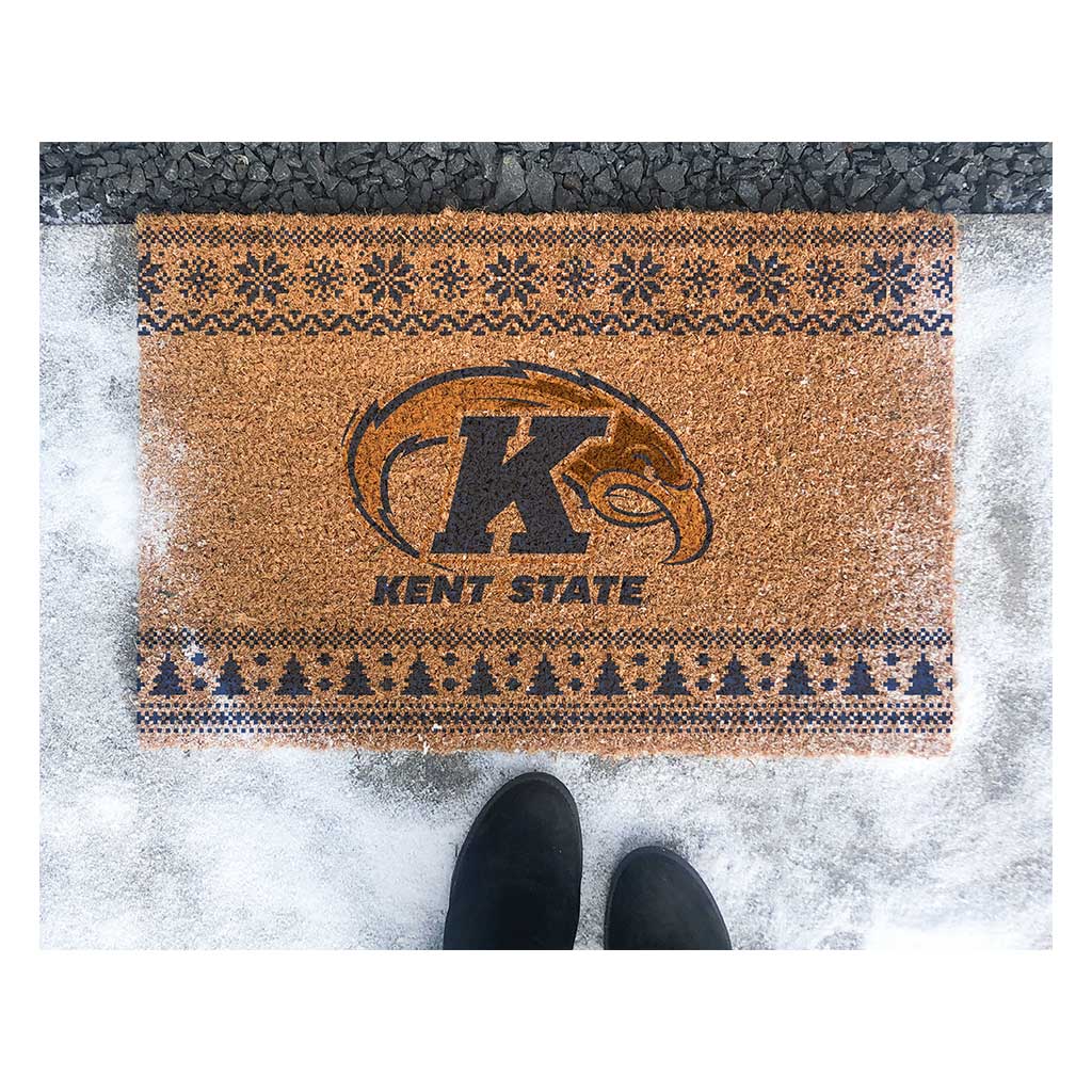 Team Coir Doormat Holiday Logo Kent State Golden Flashes