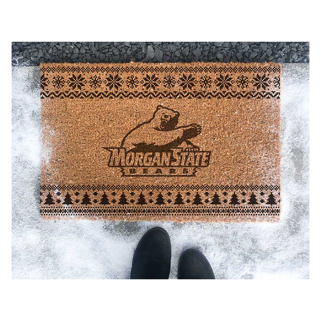 Team Coir Doormat Holiday Logo Morgan State Bears