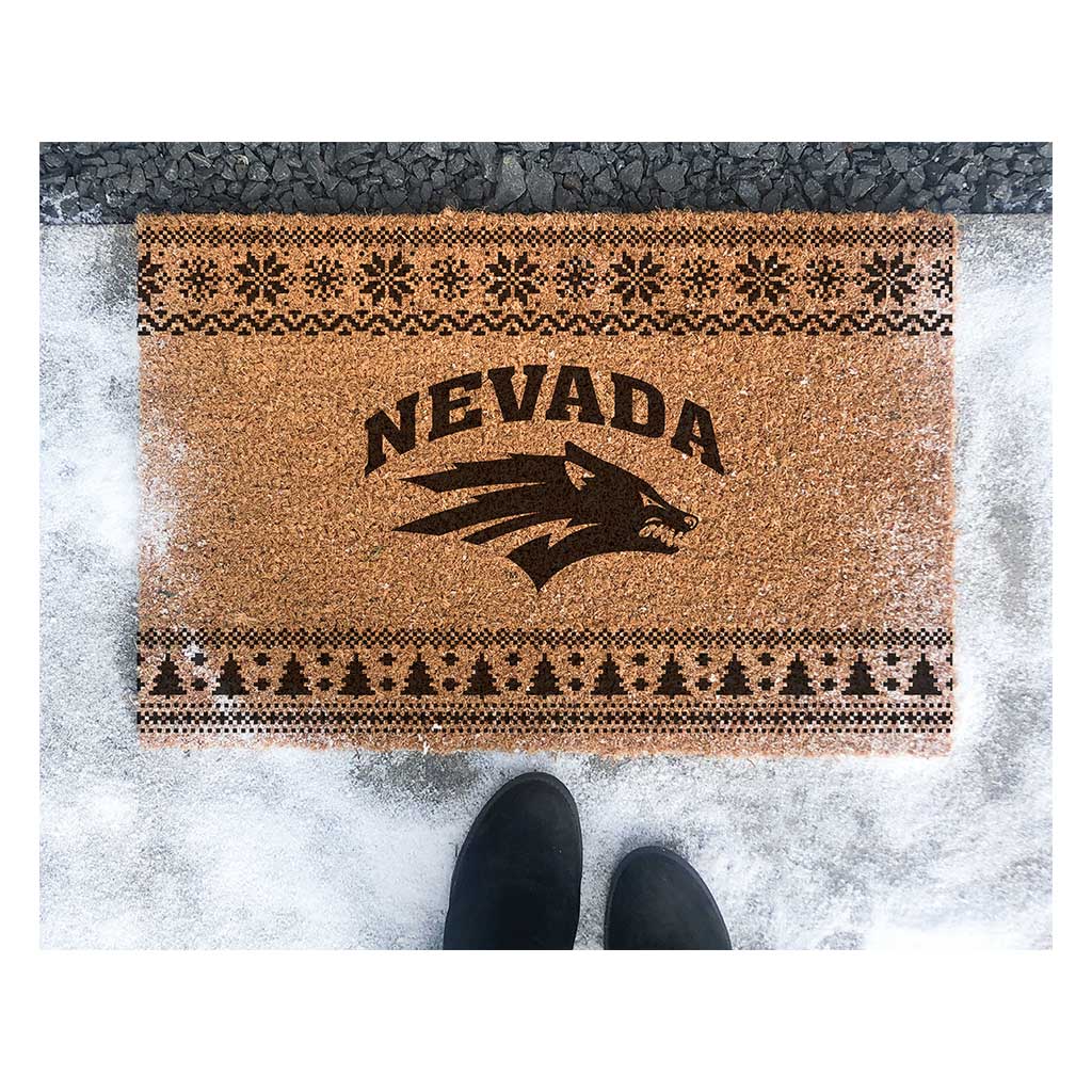 Team Coir Doormat Holiday Logo Nevada Wolf Pack