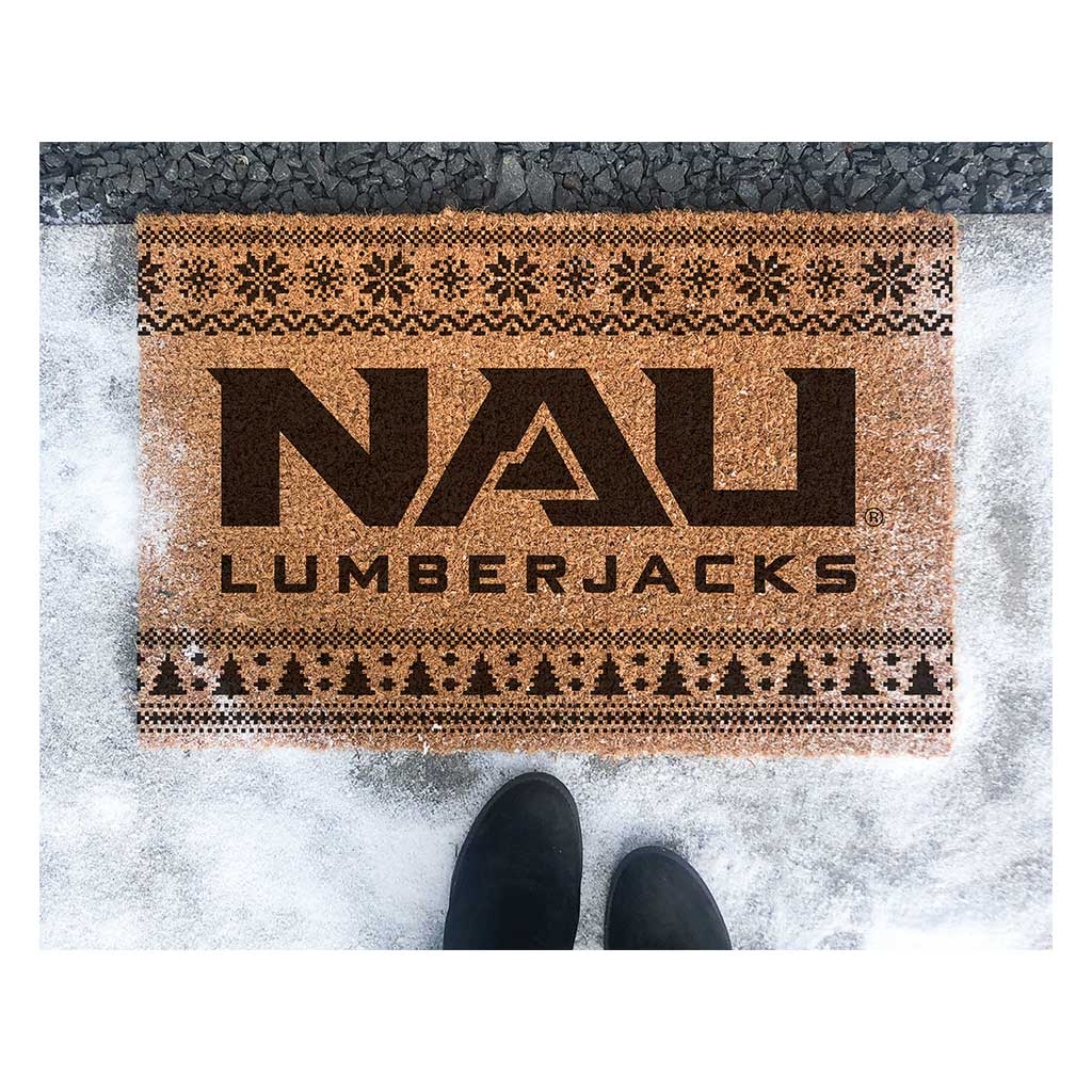 Team Coir Doormat Holiday Logo Northern Arizona Lumberjacks