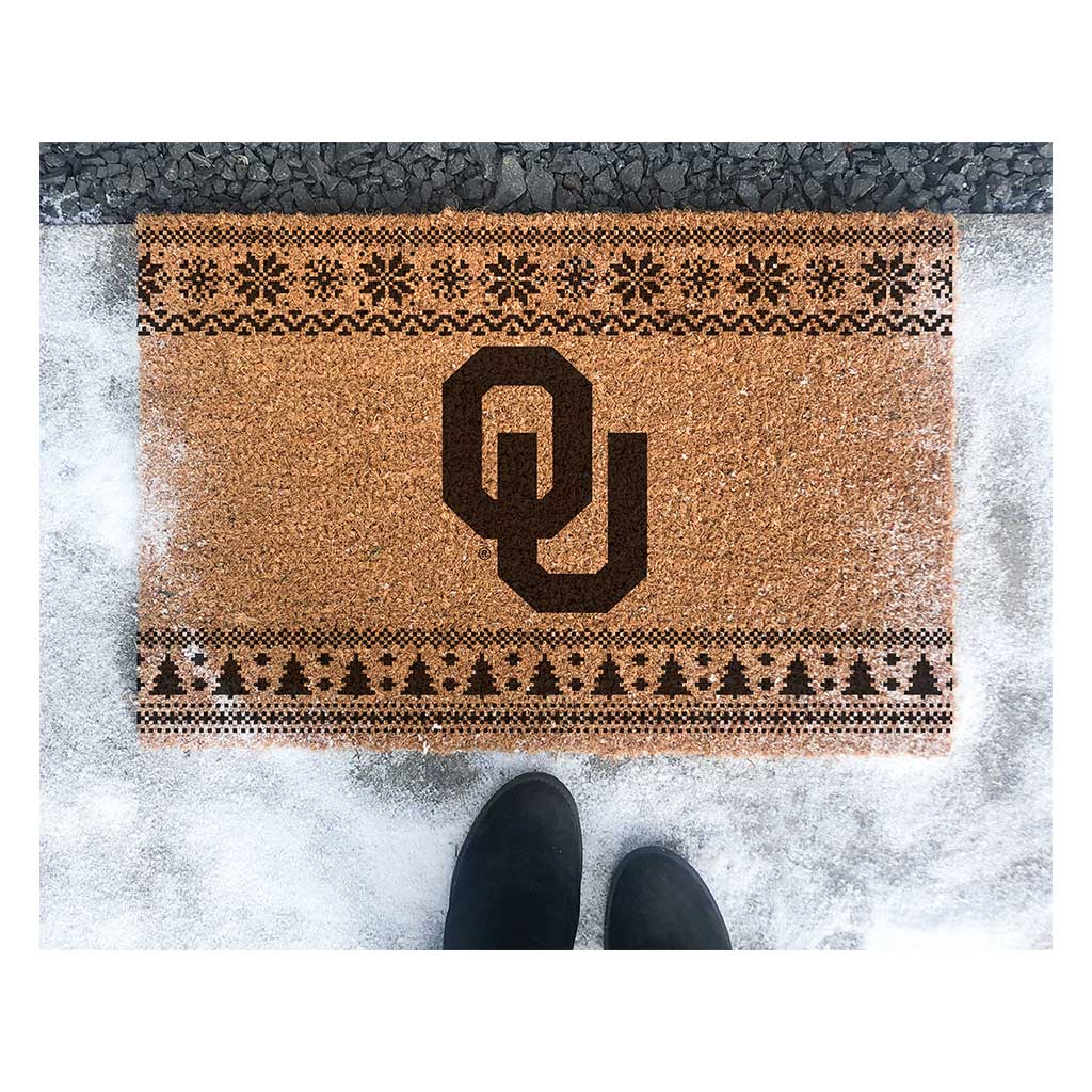 Team Coir Doormat Holiday Logo Oklahoma Sooners