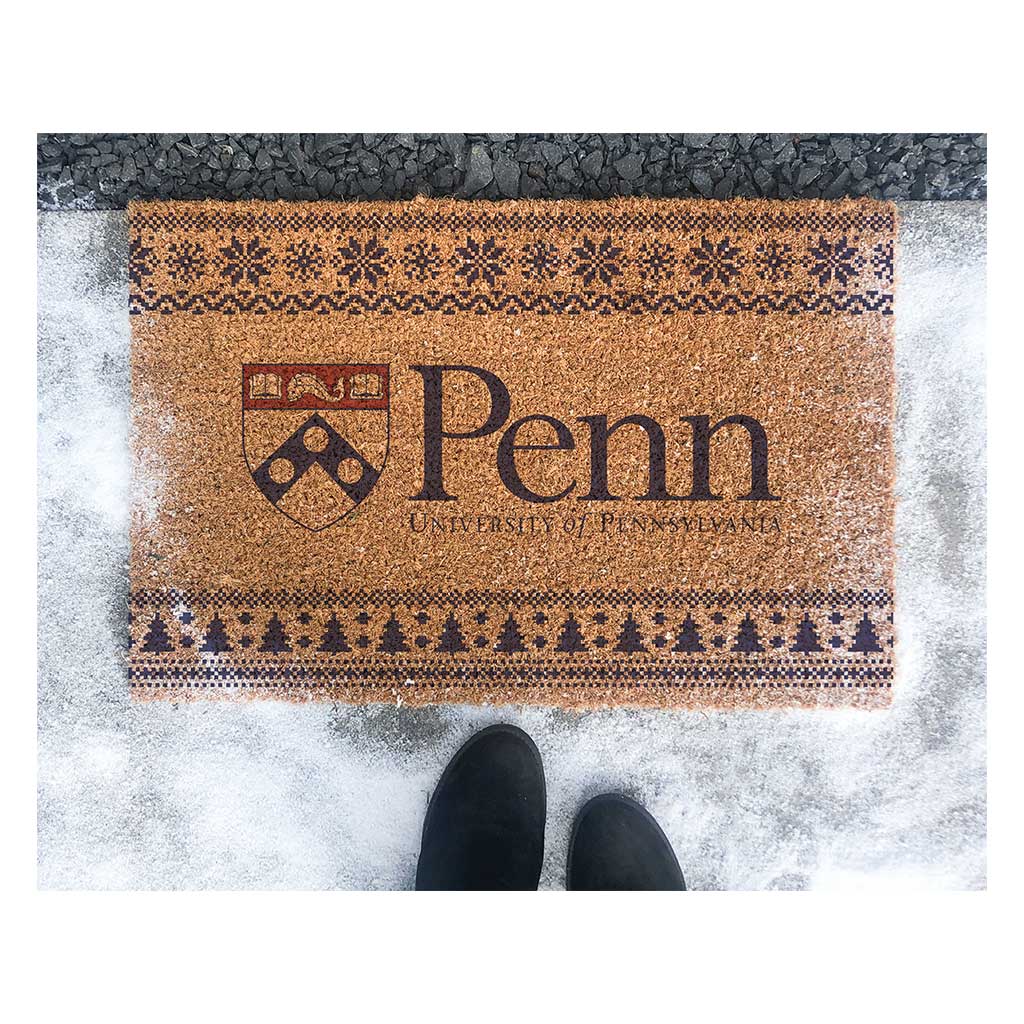 Team Coir Doormat Holiday Logo University of Pennsylvania Quakers