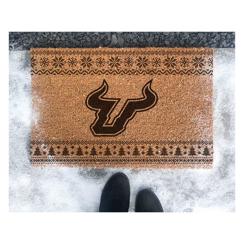 Team Coir Doormat Holiday Logo South Florida Bulls